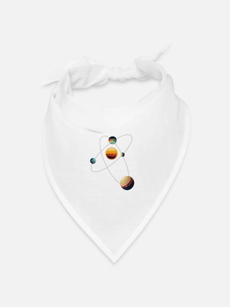 fiktives sonnensystem - Bandana Dreieckstuch - Weiß