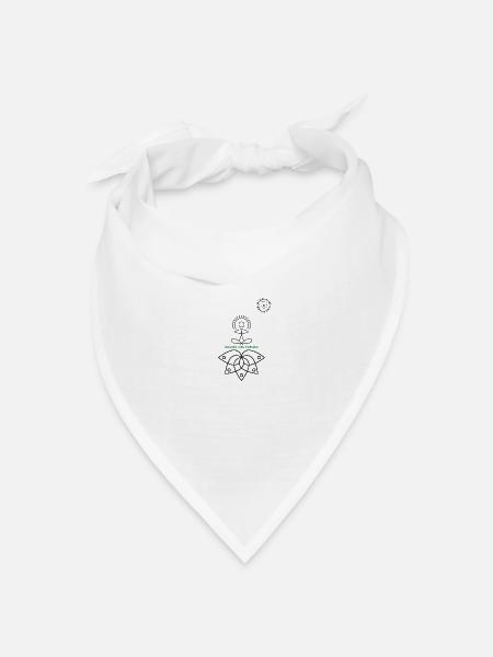 Meditation - Bandana Dreieckstuch - Weiß
