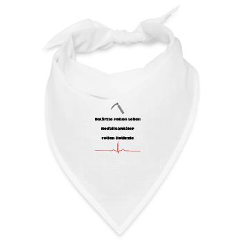 Notfallsanitäter retten Notärzte Spruch lustig - Bandana Dreieckstuch - Weiß - Vorne