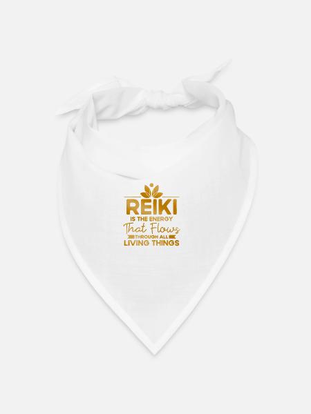 Reiki Symbol Reiki Meister Reiki Kristall Geschenk - Bandana Dreieckstuch - Weiß
