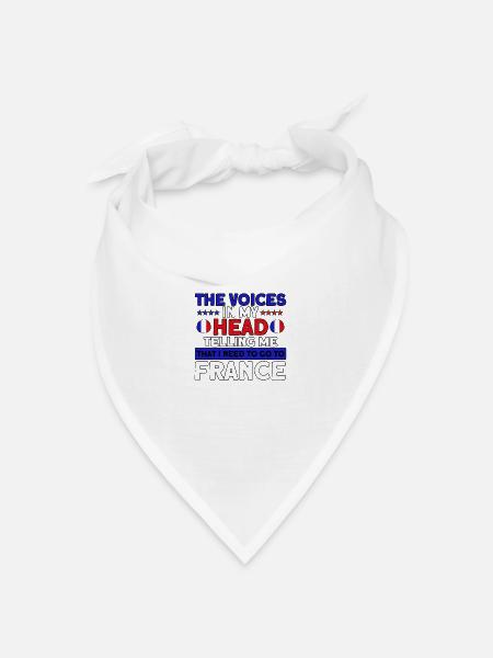 Französische Flagge Französische Wurzeln Geschenk - Bandana Dreieckstuch - Weiß