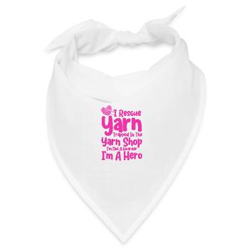 Stricken Stricken Liebhaber Stricken Geschenk - Bandana Dreieckstuch - Weiß - Vorne