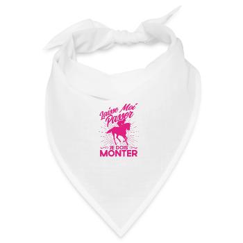 Reiterin Pferde Reiten Geschenk - Bandana Dreieckstuch - Weiß - Vorne