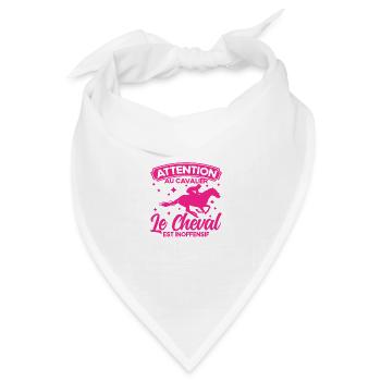 Reiter Reiterin Pferd Geschenk - Bandana Dreieckstuch - Weiß - Vorne