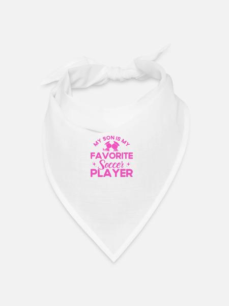Fußball Mama Mutter Sohn Geschenk - Bandana Dreieckstuch - Weiß