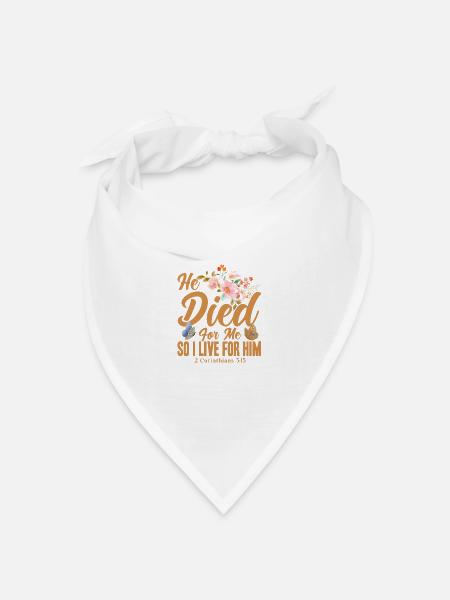 Religiös Inspirierend Bibelvers Geschenk - Bandana Dreieckstuch - Weiß