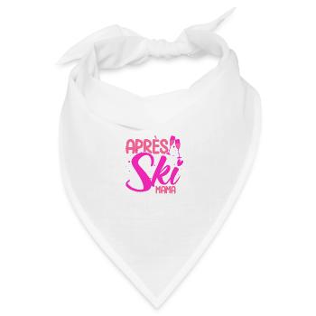 Apres Ski Après Ski Mama Geschenk - Bandana Dreieckstuch - Weiß - Vorne
