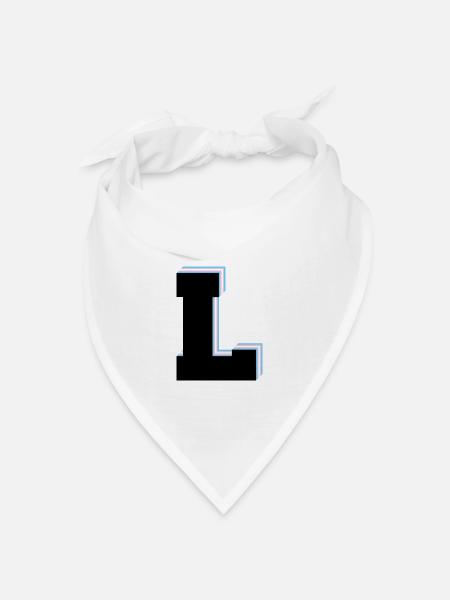 Buchstabe L - Transgender-Flagge - Bandana Dreieckstuch - Weiß