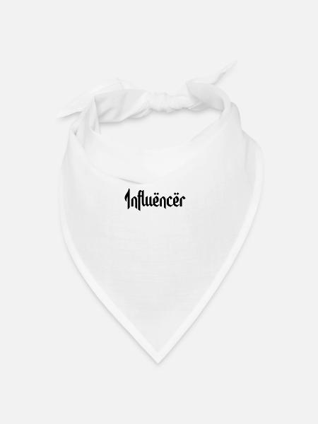 Influencer - Bandana Dreieckstuch - Weiß