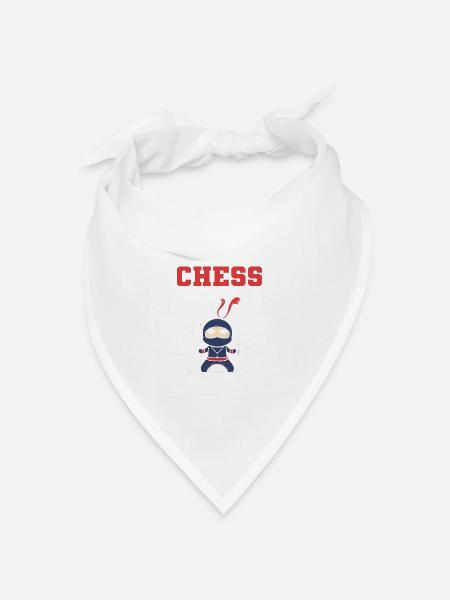 Schach Ninja Schach Großmeister Gift - Bandana Dreieckstuch - Weiß