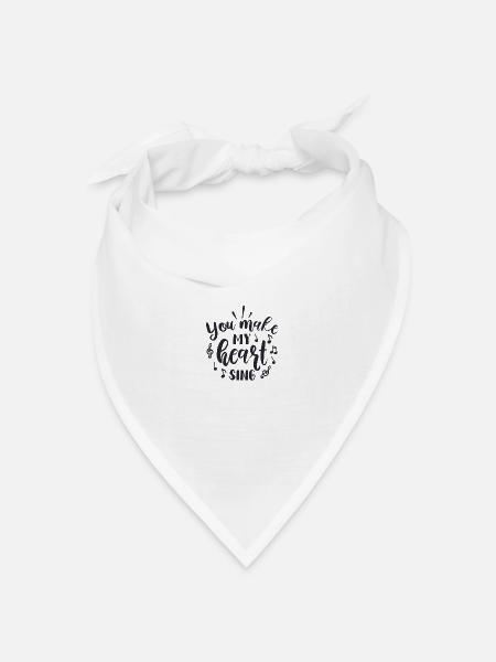Du lässt mein Herz singen - Bandana Dreieckstuch - Weiß
