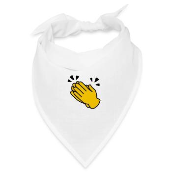 Emoji Applaus Skizze Farbe - Bandana Dreieckstuch - Weiß - Vorne