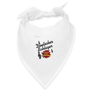 Schlager Party , Schlager Musik , erstmal Schnaps - Bandana Dreieckstuch - Weiß - Vorne