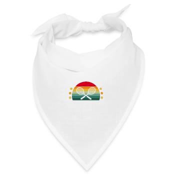 Pickleball Dad lustiger Zitat Vater Pickleball Vin - Bandana Dreieckstuch - Weiß - Vorne