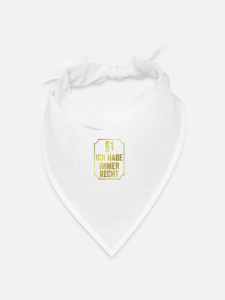Juristen - Bandana Dreieckstuch - Weiß