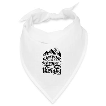 Camping ist billiger - Bandana Dreieckstuch - Weiß - Vorne