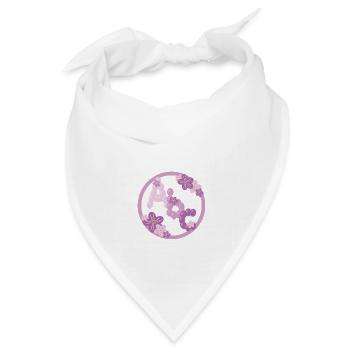 Luftiges Kinder Abc in rosa. - Bandana Dreieckstuch - Weiß - Vorne