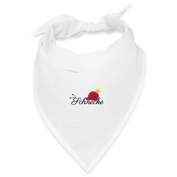Schnecke Schrift Krone - Bandana Dreieckstuch - Weiß - Vorne