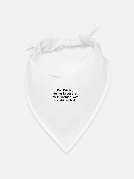Zeitloses Zitat mit tiefen Hintergrund. Spruch. - Bandana Dreieckstuch - Weiß
