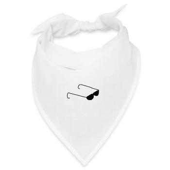 brille symbol klamotten sonnenbrille - Bandana Dreieckstuch - Weiß - Vorne