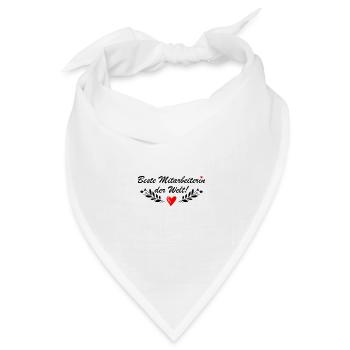 Beste Mitarbeiterin der Welt - Bandana Dreieckstuch - Weiß - Vorne