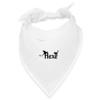 Kleine Hexe Katze und Hut - Bandana Dreieckstuch - Weiß - Vorne