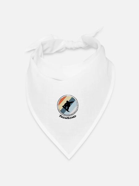 Snowboard - Bandana Dreieckstuch - Weiß