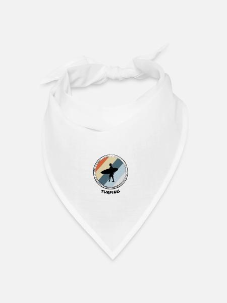 Surfing - Bandana Dreieckstuch - Weiß
