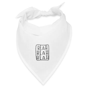 Blah Blah Blah - Bandana Dreieckstuch - Weiß - Vorne