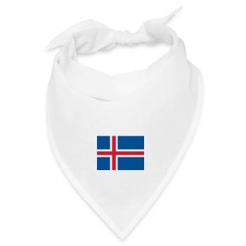 Island Flagge - Bandana Dreieckstuch - Weiß - Vorne