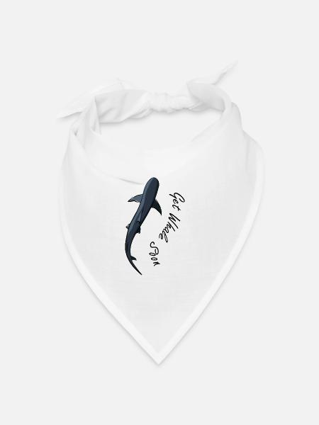 Walhai Hai - Bandana Dreieckstuch - Weiß