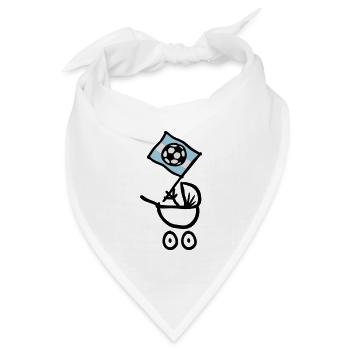 Argentina Bebé Fútbol Fan - Bandana Dreieckstuch - Weiß - Vorne