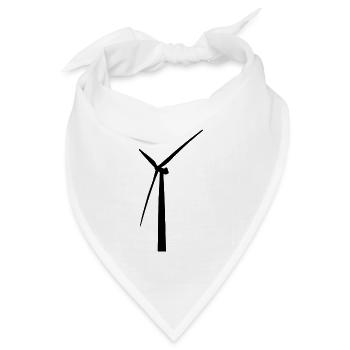 windmill windmuehle wind turbine windrad33 - Bandana Dreieckstuch - Weiß - Vorne