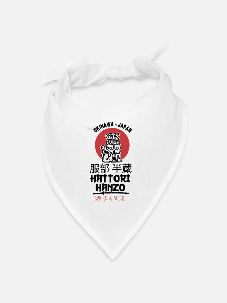 hattori hanzo okinawa - Bandana Dreieckstuch - Weiß