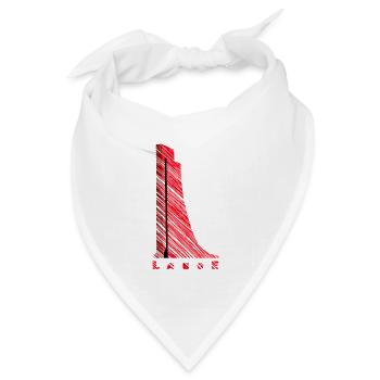 Laboe Marine-Ehrenmal – Modernes Grafik-Design - Bandana Dreieckstuch - Weiß - Vorne