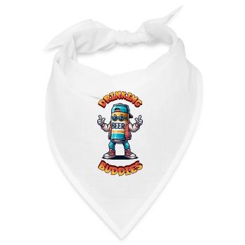Drinking Buddies - Bandana Dreieckstuch - Weiß - Vorne