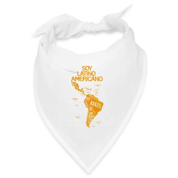 Soy Latino Americano Karte - Bandana Dreieckstuch - Weiß - Vorne