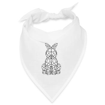 Osterhase geometrisch - Bandana Dreieckstuch - Weiß - Vorne