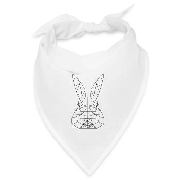 Ostern Hase Polygon - Bandana Dreieckstuch - Weiß - Vorne