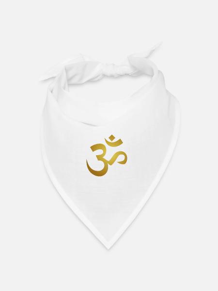 AUM OM - Bandana Dreieckstuch - Weiß