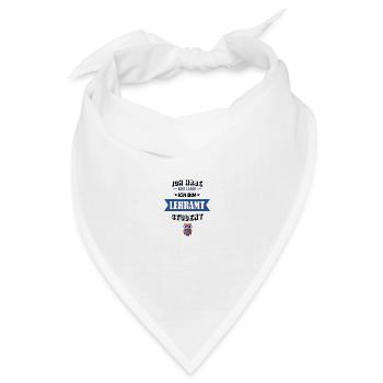 Ich habe kein Leben ich bin Lehramt Student - Bandana Dreieckstuch - Weiß - Vorne