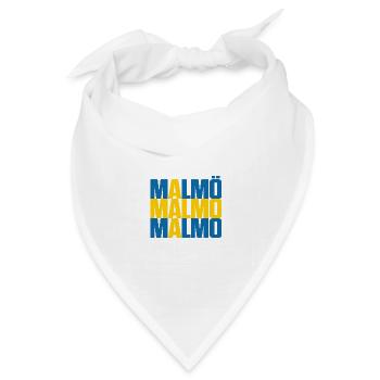 Malmö Schweden Fahne - Bandana Dreieckstuch - Weiß - Vorne