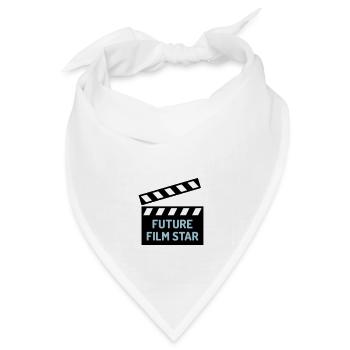 ★ Designfarben änderbar ★ Future film star - Bandana Dreieckstuch - Weiß - Vorne
