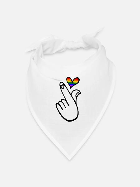 Lgbtq - Bandana Dreieckstuch - Weiß