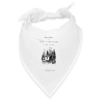 walden book cover - Bandana Dreieckstuch - Weiß - Vorne