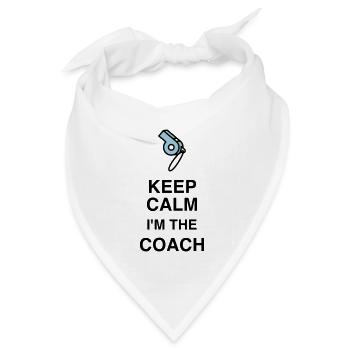 Coach / Coaching / Trainer / Sport - Bandana Dreieckstuch - Weiß - Vorne
