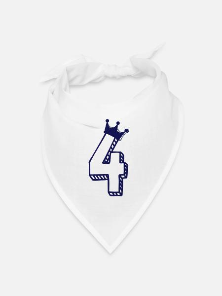 4 Jahre - Bandana Dreieckstuch - Weiß