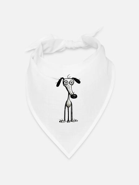 Hund - Bandana Dreieckstuch - Weiß