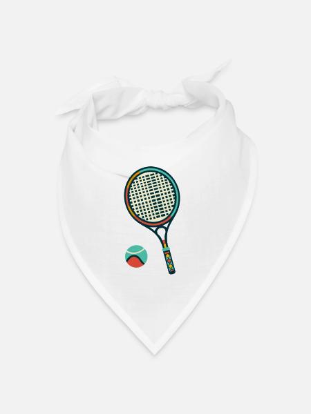 Tennis - Bandana Dreieckstuch - Weiß