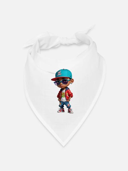 Urban Kid Coole Grafik - Bandana Dreieckstuch - Weiß